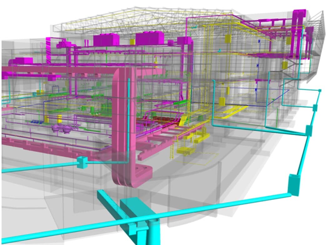 BIM model — the building fully resolved as a digital twin